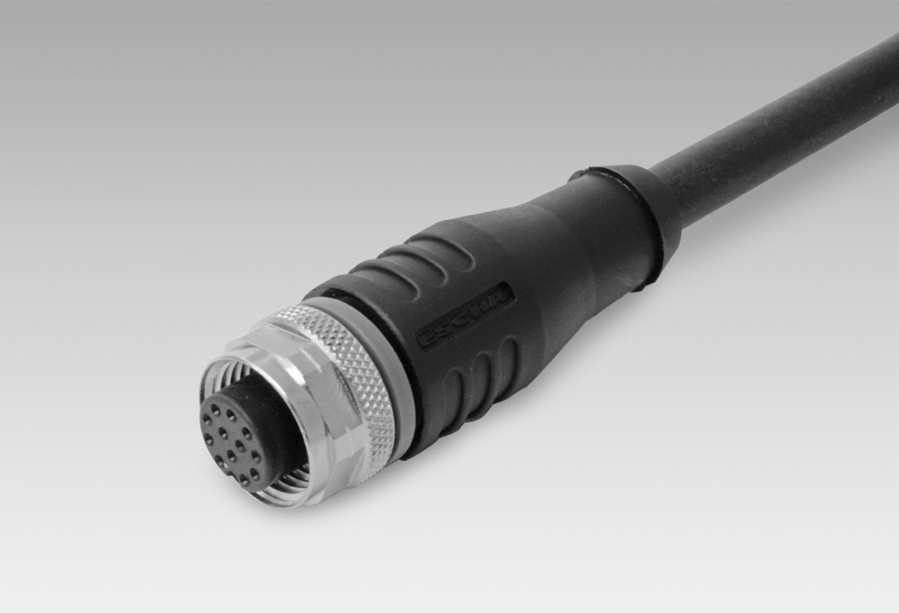 Female connector M12, 12-pin, 1 m cable (Z 201.M01) | ajptech.cz